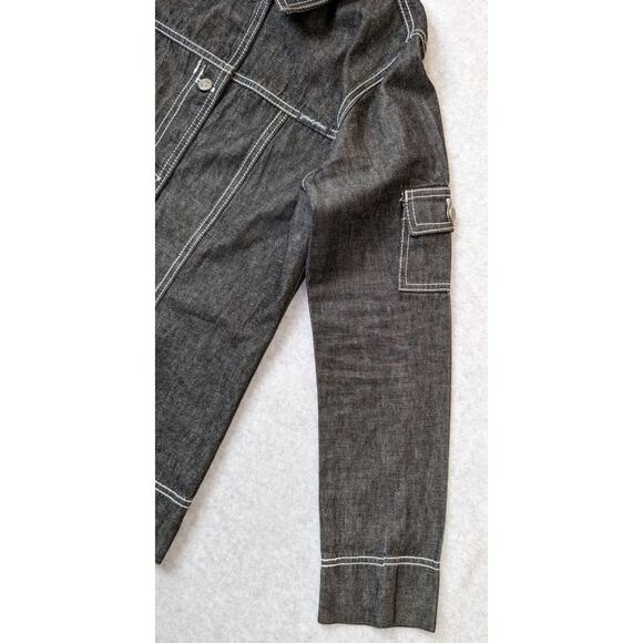 Karl Kani VINTAGE Womens MED Black Denim Cotton Jacket Hip Hop Street Wear USA - Picture 7 of 15